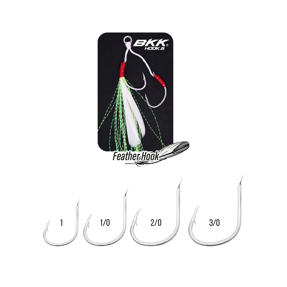 Asuka Double Assist Hook with Feather & Flashy DAHF-889 | Asuka 